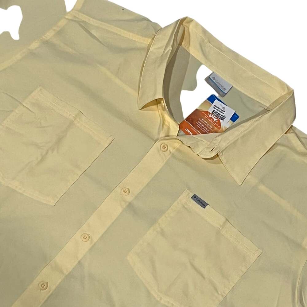 Columbia Men's 4XL Yellow Omni Shade UPF 40 Short Sleeve Shirt NWT 717-D